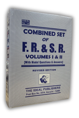Combined Set of F.R. & S.R. (Volumes I & II)