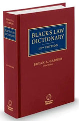 Black's Law Dictionary – 12th Edition  Chief Editor: Bryan A. Garner